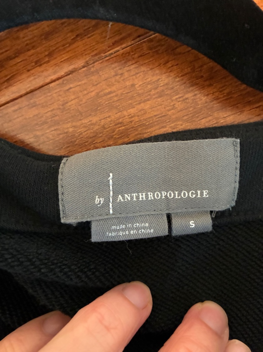 Anthropologie top with faux leather - Picture 4 of 6